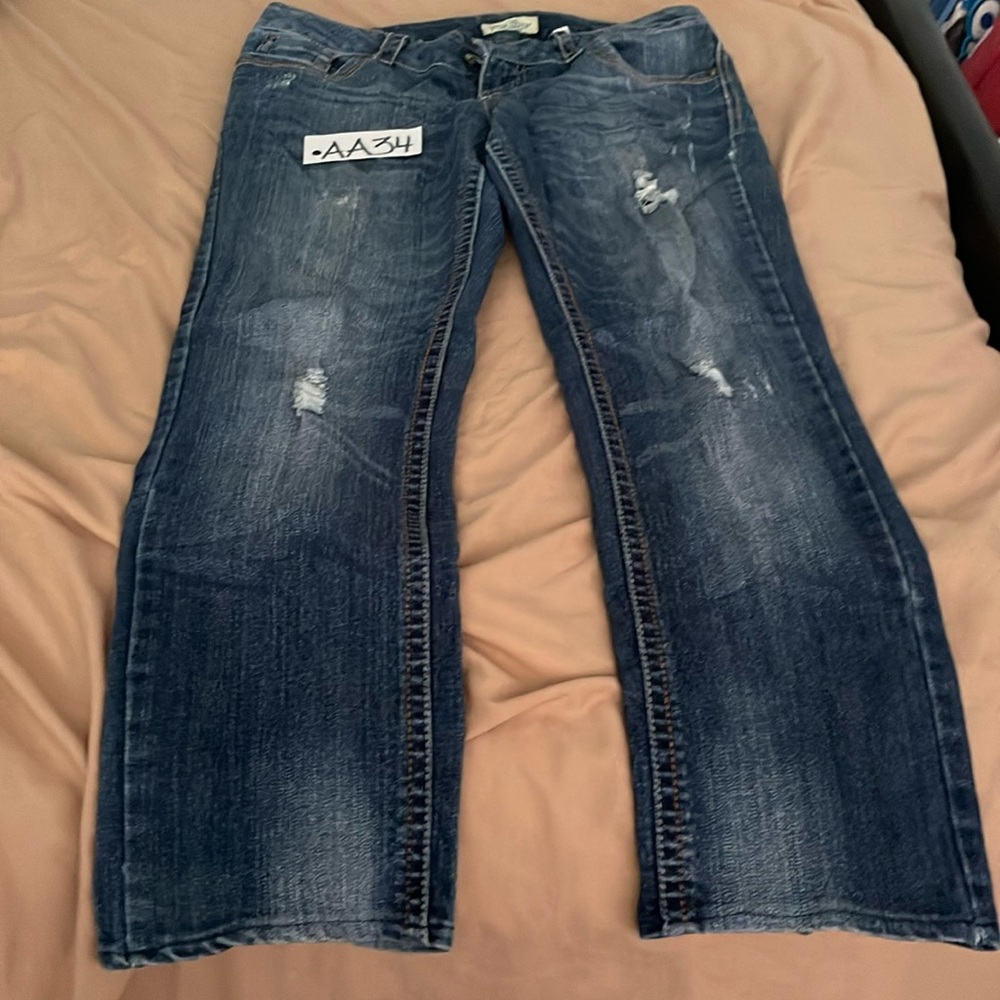 Dark blue jeans